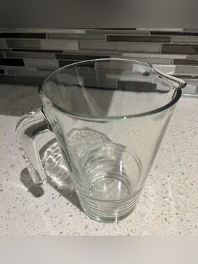 IKEA 1 LitreClear Glass Pitcher with Handle - Simple Classic